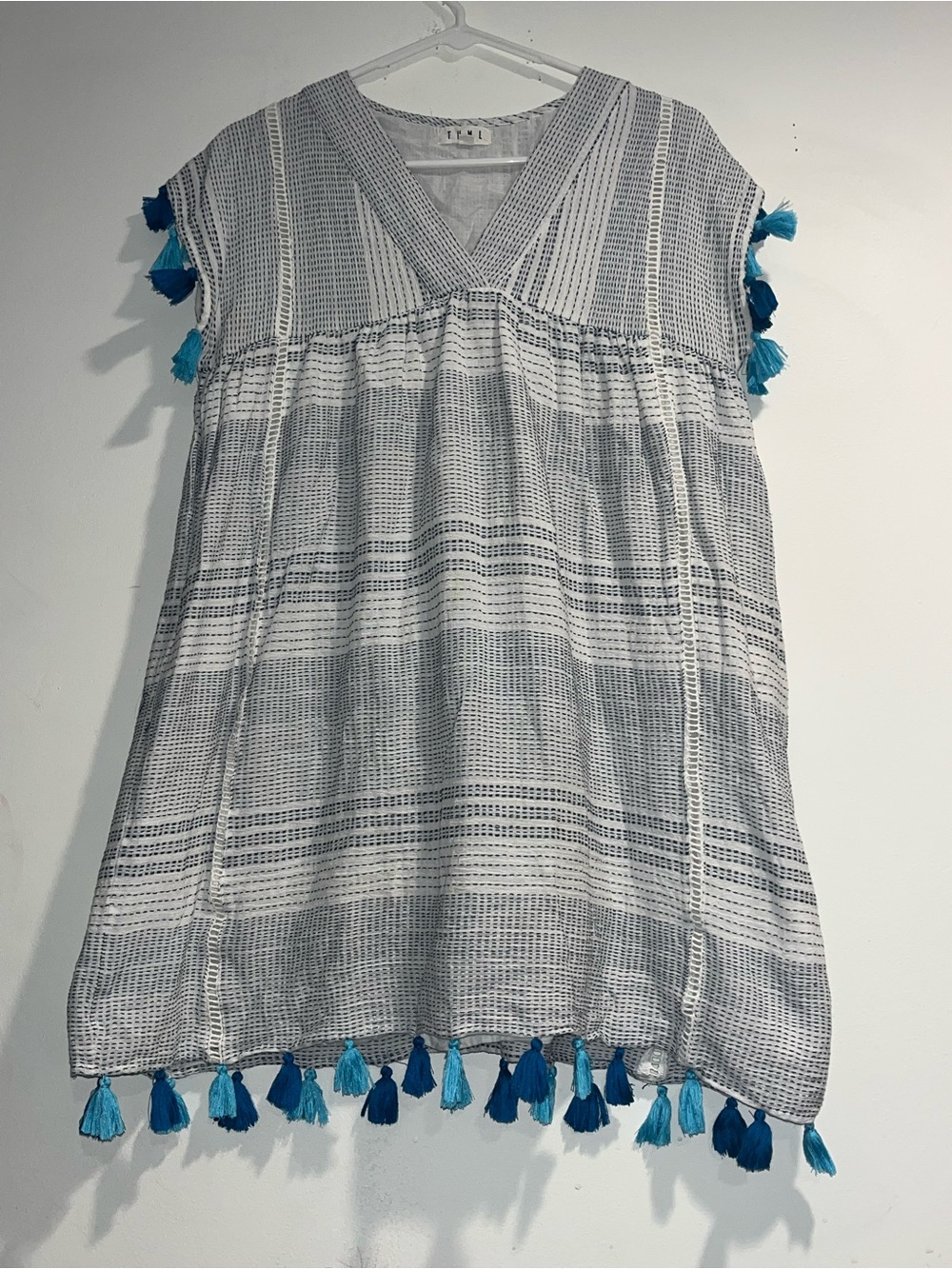 THML Mini caftan style boho dress